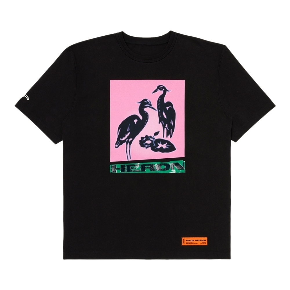 Heron Preston Heron Patch Tee Shirt SZ XL Black